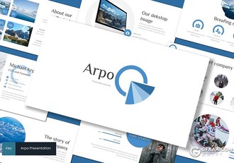 30页创意圆形组合商务工作汇报企业介绍作品展示keynote模板5种主题配色 - 顶尖PPT