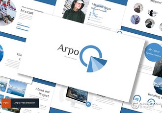 30页创意圆形组合商务工作汇报企业介绍作品展示PPT模板5种主题配色 - 顶尖PPT