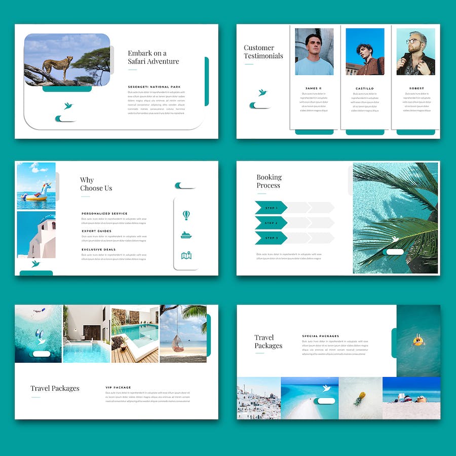 旅游旅行社PowerPoint模板 - 顶尖PPT