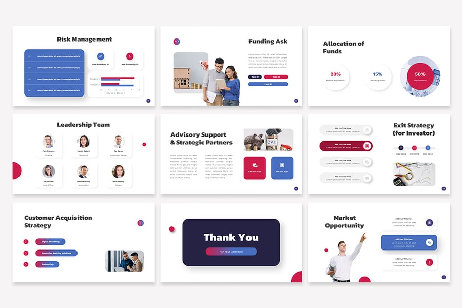 资金平台投资理财PPT模板 - 顶尖PPT