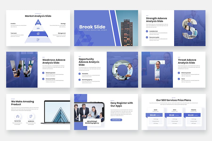 广告行业业务展示PPT模板 - 顶尖PPT