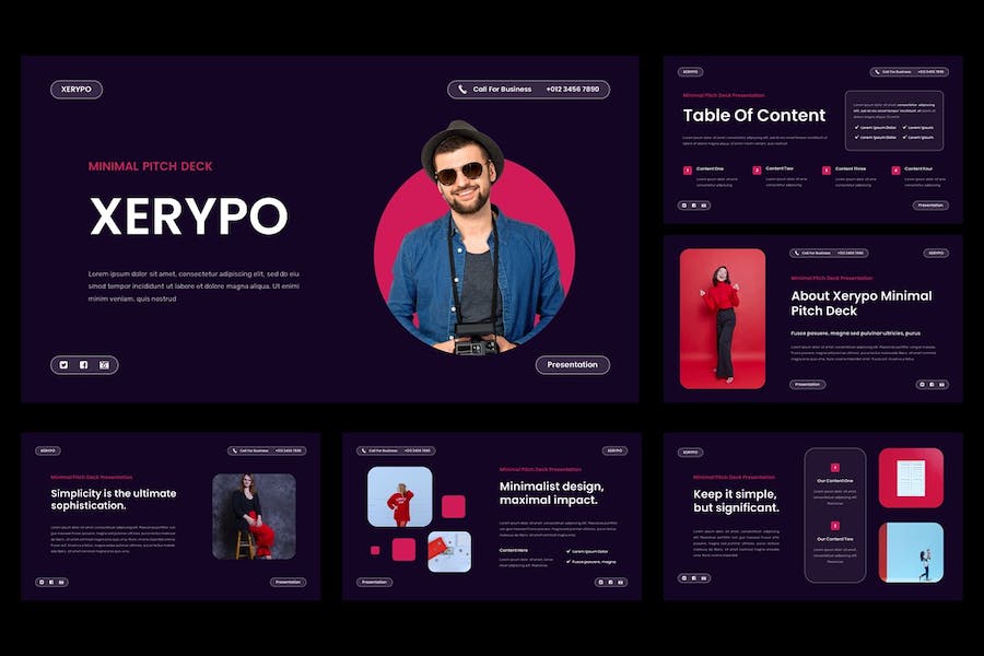 融资项目最小化路演Keynote模板 - 顶尖PPT