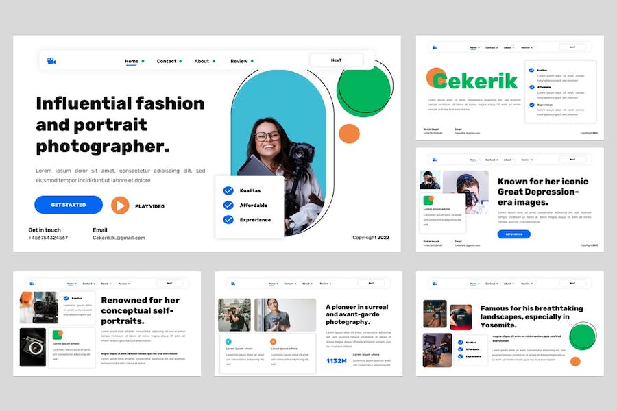 摄影作品讲述展示个人品牌宣传推介方案Keynote模板 - 顶尖PPT