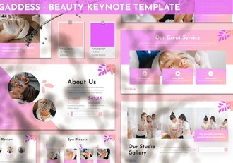 美容公司介绍化妆品市场调研分析国外keynote模板 - 顶尖PPT