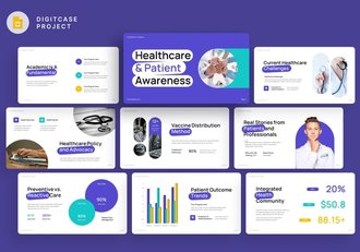 医疗保健与患者认知PPT模板 - 顶尖PPT