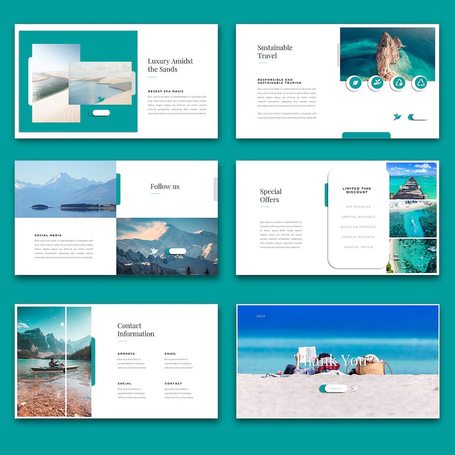 旅游旅行社PowerPoint模板 - 顶尖PPT