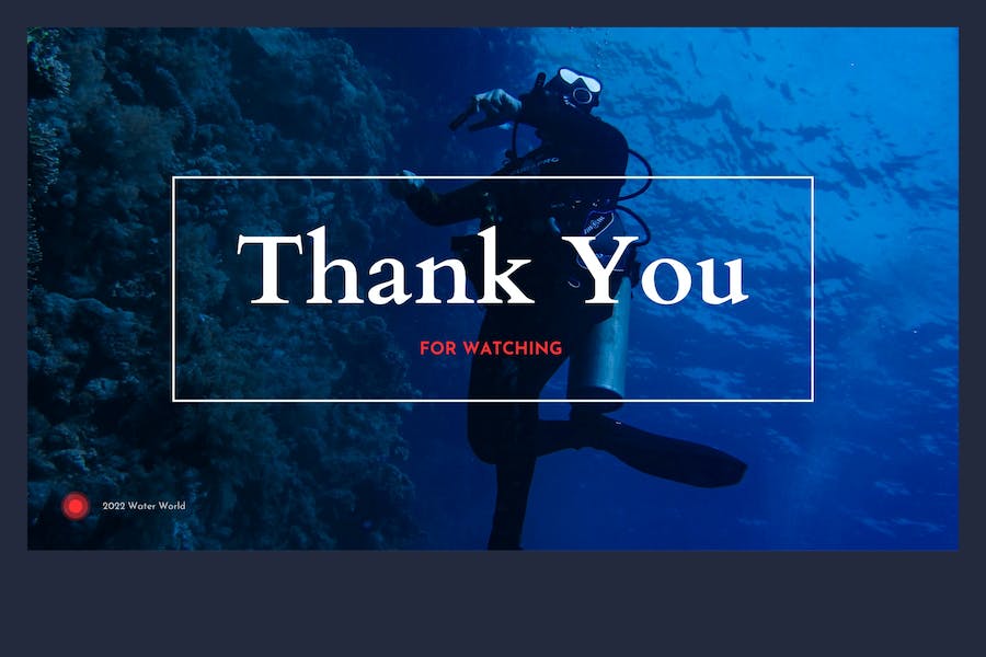 潜水冲浪海底世界keynote模板 - 顶尖PPT