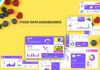 食品数据仪表板PPT模板 - 顶尖PPT