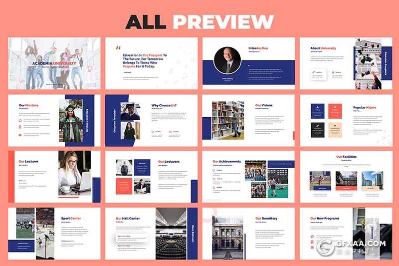 31页学术教育大学教育机构介绍宣传PPT模板 - 顶尖PPT