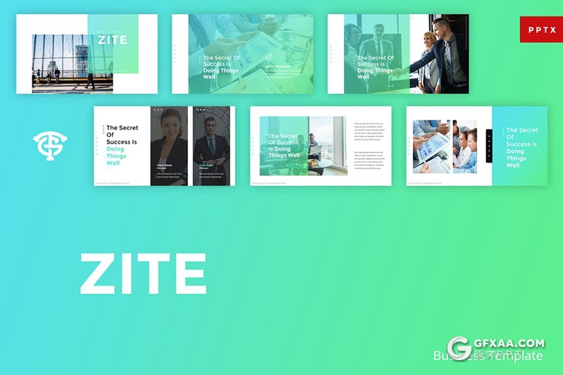 30页渐变绿国外业务合作介绍展示商务通用PPT模板 - 顶尖PPT