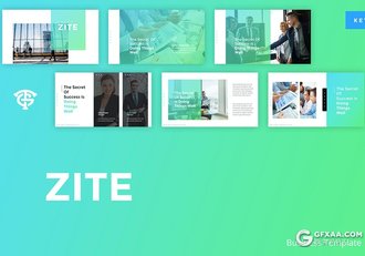 30页渐变绿国外业务合作介绍展示商务通用keynote模板 - 顶尖PPT