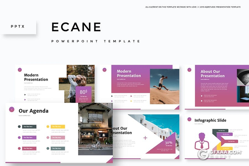 30页国外商务风格企业宣传介绍项目分析报告PPT模板5种主题配色 - 顶尖PPT