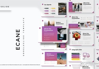30页国外商务风格企业宣传介绍项目分析报告Google slides模板5种主题配色 - 顶尖PPT