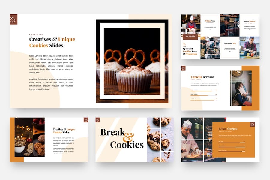 烘焙行业饼干蛋糕饼干食品keynote演讲模板 - 顶尖PPT
