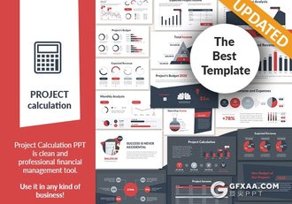 100页项目预算财务数据分析数据图形图表PPT模板 - 顶尖PPT