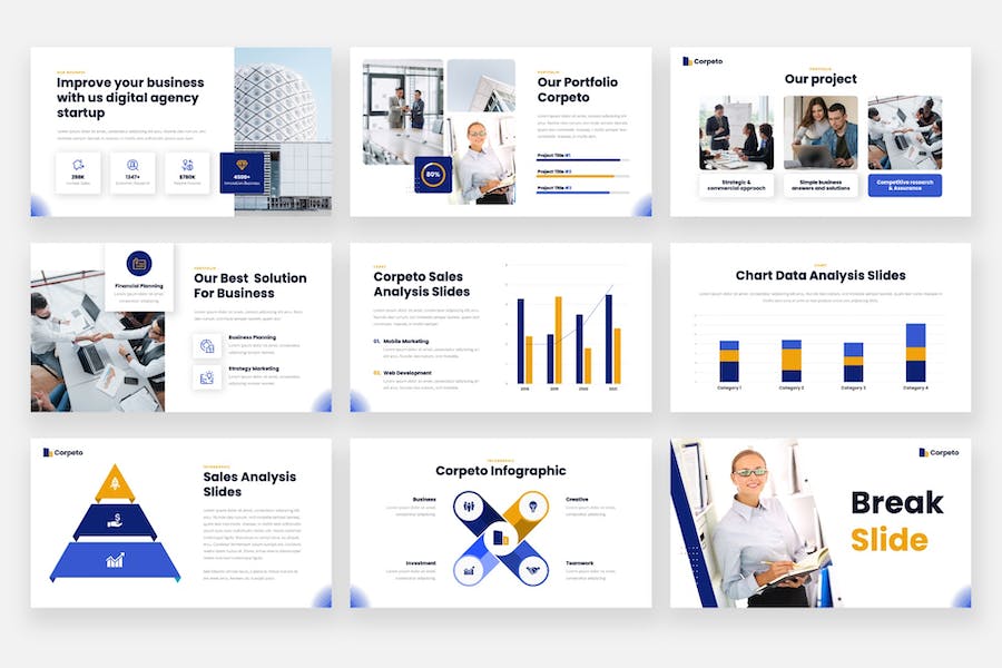 企业商务商业通用PPT模板 - 顶尖PPT