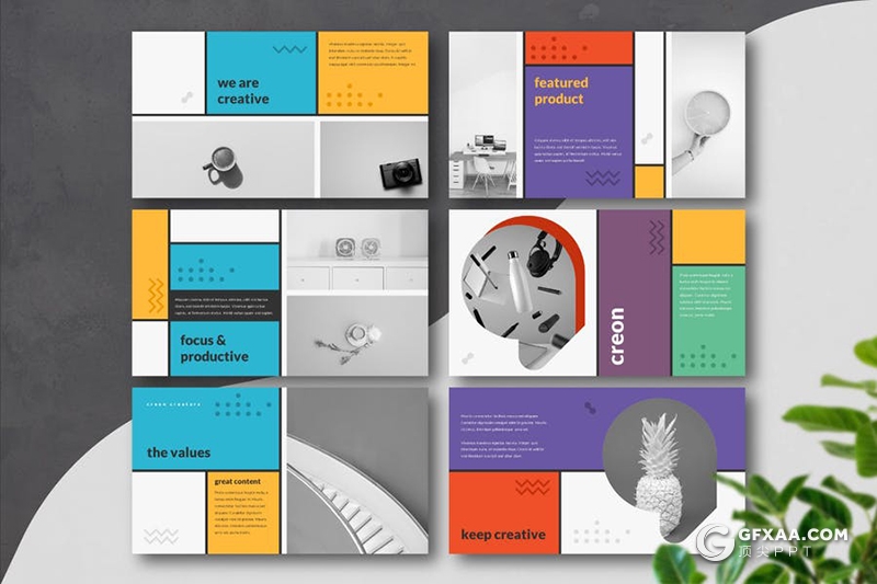 30页MEB卡通风格时尚流行风格Google slides模板 - 顶尖PPT