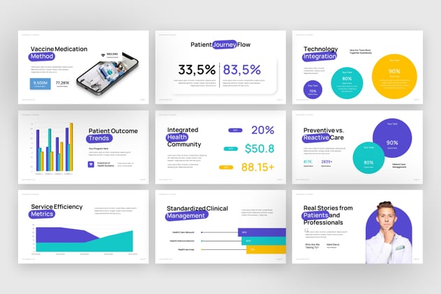 医疗保健与患者认知PPT模板 - 顶尖PPT