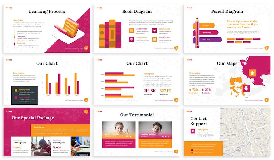 儿童教育培训课程教学设计Keynote模板 - 顶尖PPT