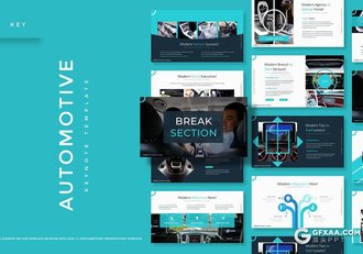 30页汽车宣传参数介绍汽车发布会keynote模板5种主题配色 - 顶尖PPT