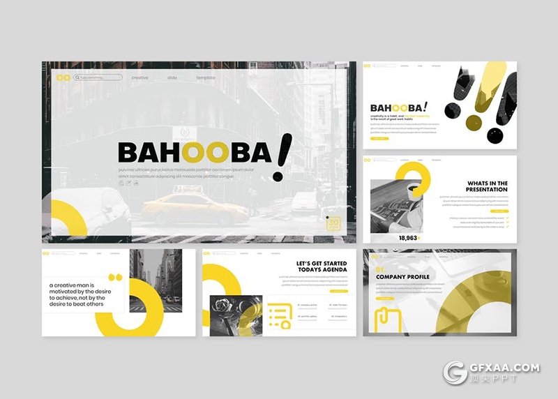 30页创意圆形设计团队人员介绍展示国外商务通用PPT模板5种主题配色 - 顶尖PPT