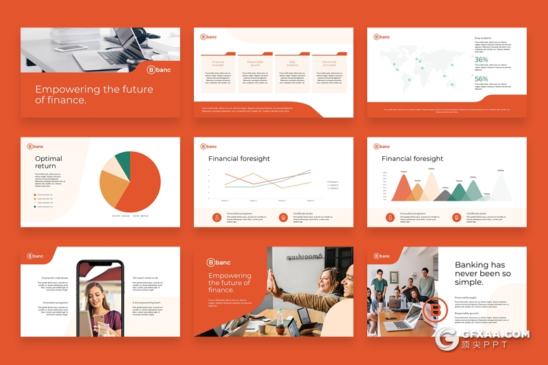 30页红色商业金融行业市场分析展示PPT模板 - 顶尖PPT