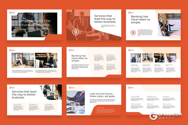 30页红色商业金融行业市场分析展示PPT模板 - 顶尖PPT