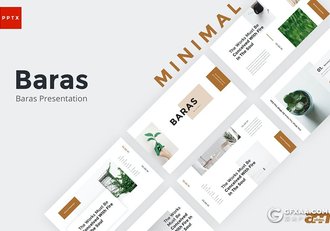 30页极简小清新文艺风格PPT模板 - 顶尖PPT