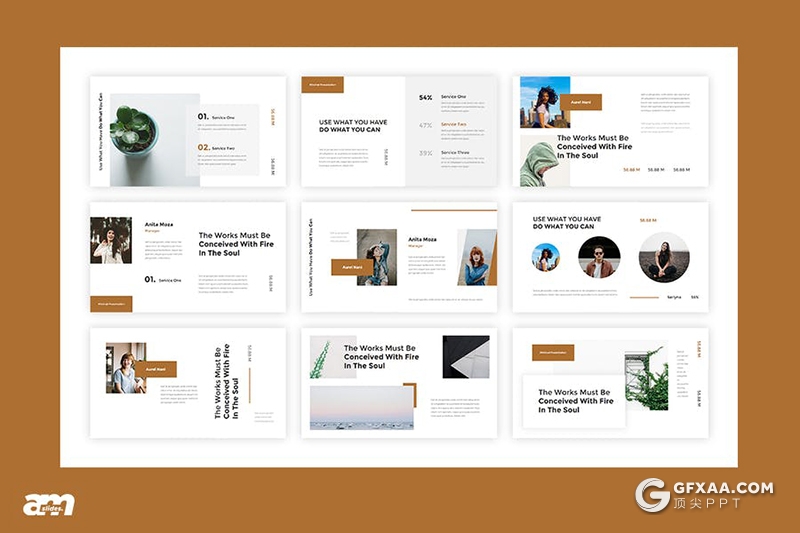 30页极简小清新文艺风格keynote模板 - 顶尖PPT