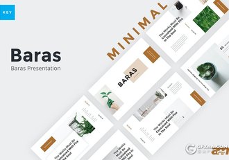 30页极简小清新文艺风格keynote模板 - 顶尖PPT