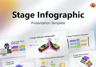 多色彩阶段信息城市工程能源项目图表PPT模板 - 顶尖PPT