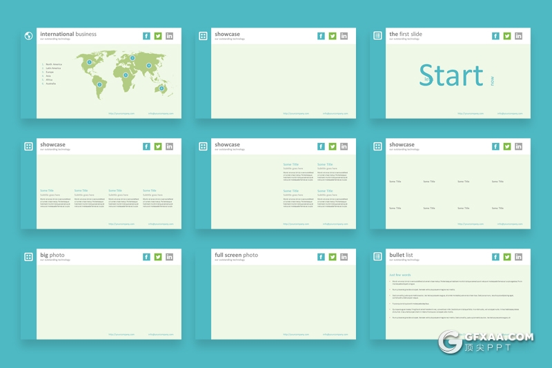 36页扁平化项目介绍汇报数据分析多用途PPT模板4种主题配色 - 顶尖PPT