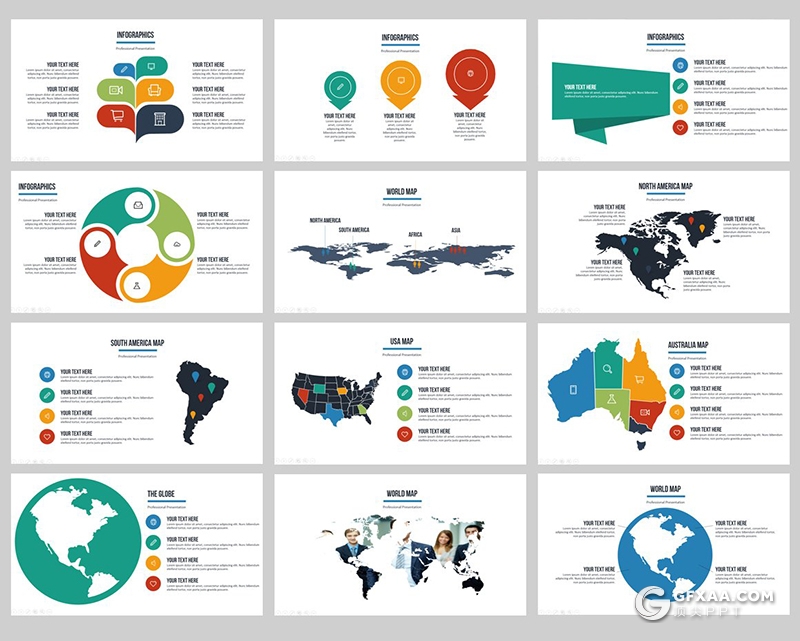 100多页扁平化商务信息图形图表工作汇报分析keynote模板 - 顶尖PPT