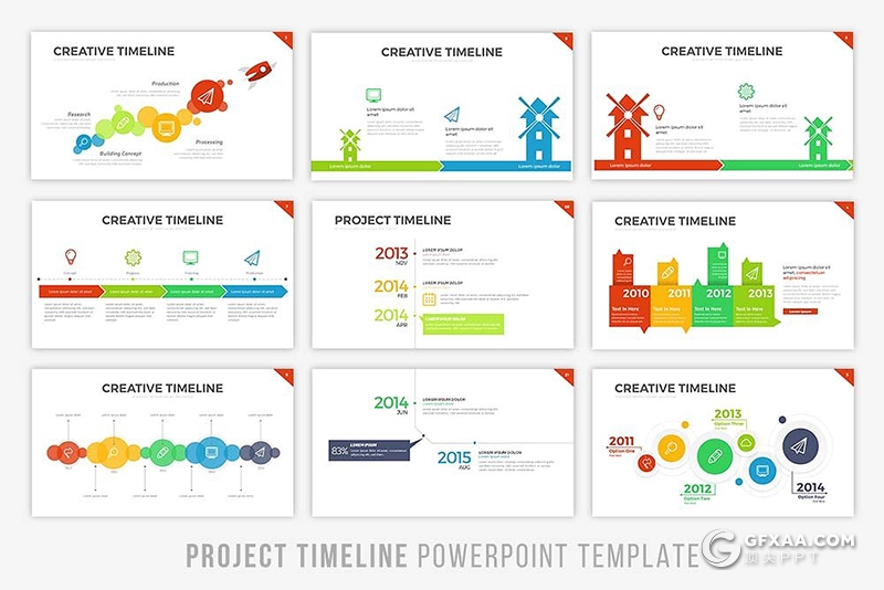 42页项目时间轴时间进度表PPT模板 - 顶尖PPT