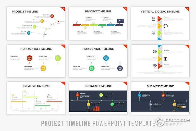 42页项目时间轴时间进度表PPT模板 - 顶尖PPT