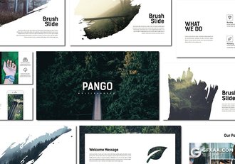 50页极简文艺小清新风格摄影美图展示PPT模板 - 顶尖PPT