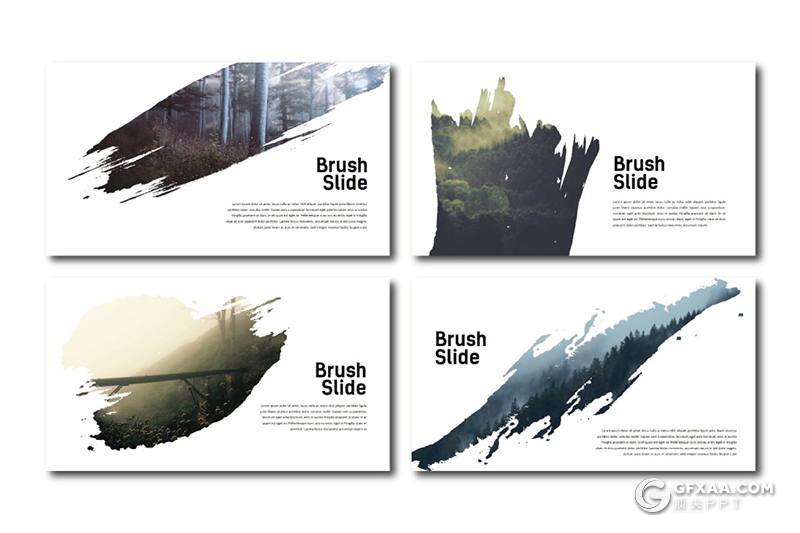 50页极简文艺小清新风格摄影美图展示PPT模板 - 顶尖PPT