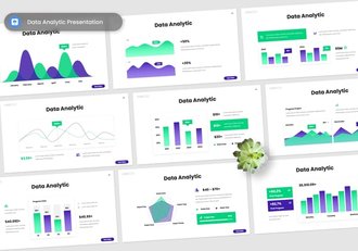 数据可视化分析统计图形keynote模板 - 顶尖PPT