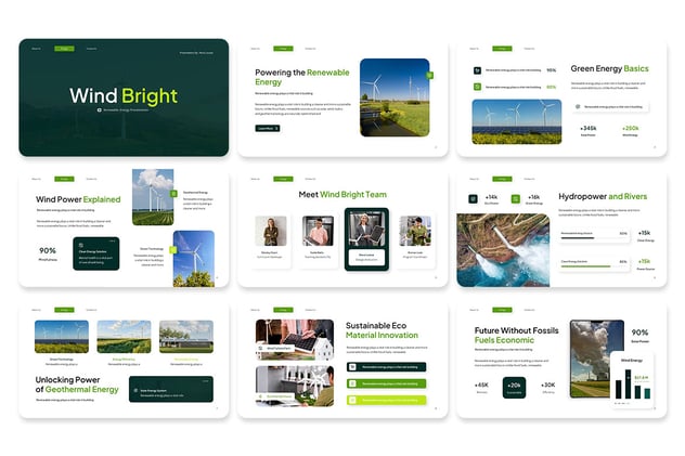 可再生能源项目PPT介绍模板 - 顶尖PPT