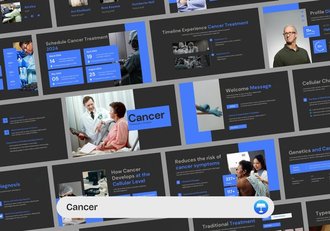 肺癌医学研究治疗主题keynote模板 - 顶尖PPT