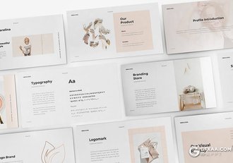 30页服装品牌产品宣传介绍多用途Google slides模板5种主题配色 - 顶尖PPT