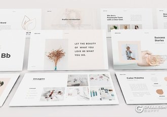 30页服装品牌产品宣传介绍多用途keynote模板5种主题配色 - 顶尖PPT