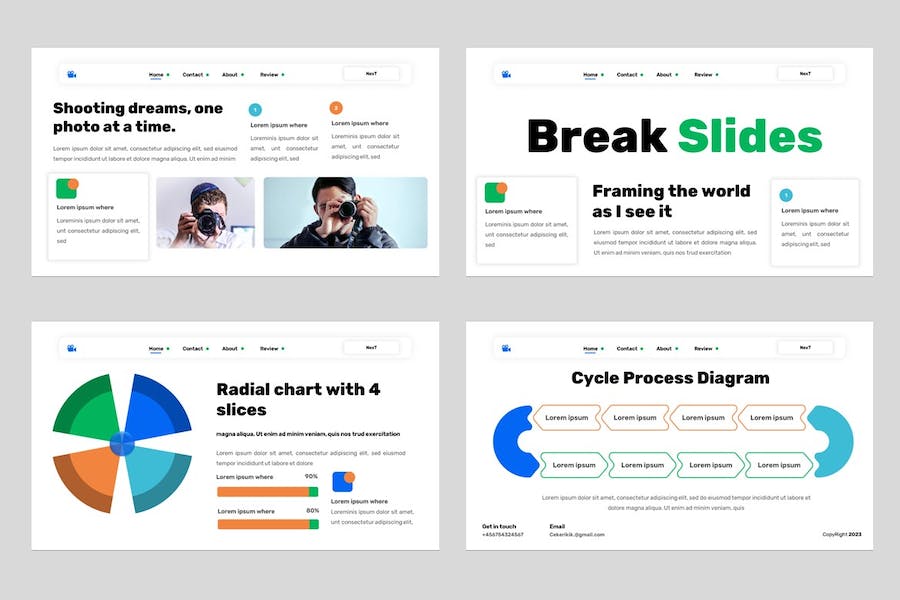 摄影作品讲述展示个人品牌宣传推介方案Keynote模板 - 顶尖PPT