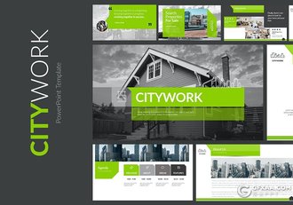 50页地产公司项目宣传介绍企业介绍商务通用PPT模板5种主题配色 - 顶尖PPT