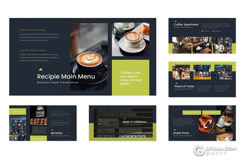 30页咖啡店产品宣传介绍咖啡店行业数据分析PPT模板5种主题配色 - 顶尖PPT