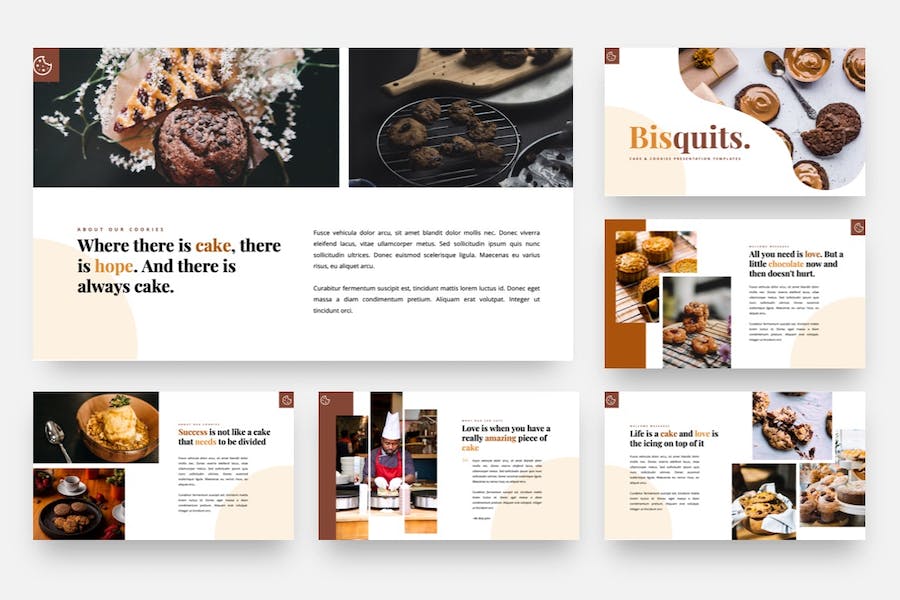 烘焙行业饼干蛋糕饼干食品keynote演讲模板 - 顶尖PPT