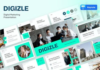 数字营销推广策略讲述Keynote模板 - 顶尖PPT