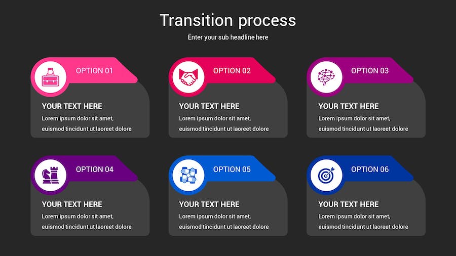 流程转换图形方案规划Keynote模板 - 顶尖PPT