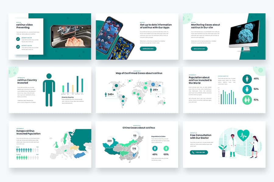 疾病病毒知识科普宣传展示Keynote模板 - 顶尖PPT