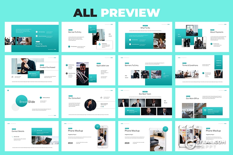 68页蓝色企业公司宣传介绍项目展示工作总结PPT模板 - 顶尖PPT